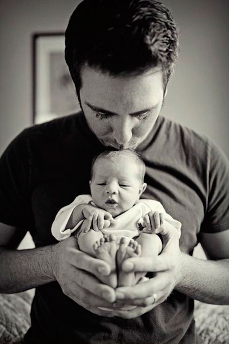 Inspirações de fotos para bebê e papai 10