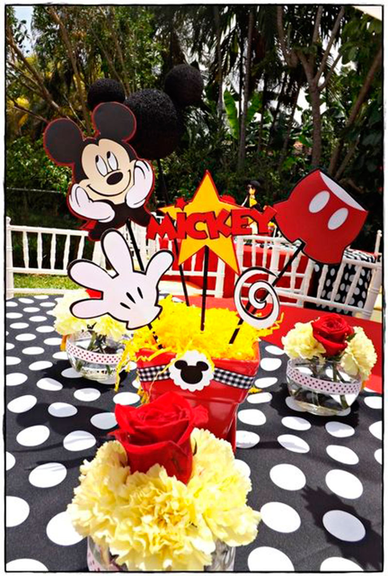 mickey no tema de aniversario
