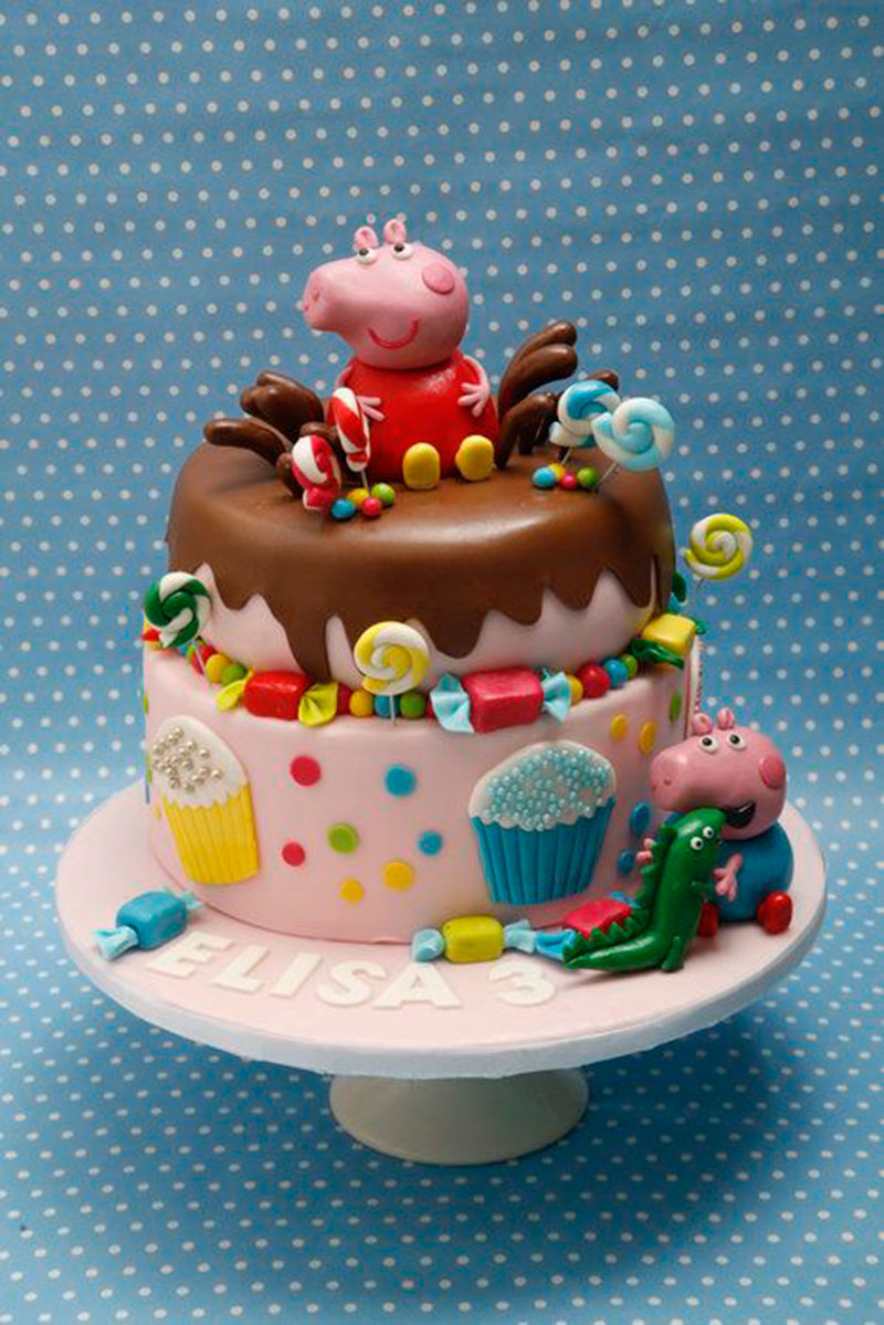 Bolo 2 andares Peppa