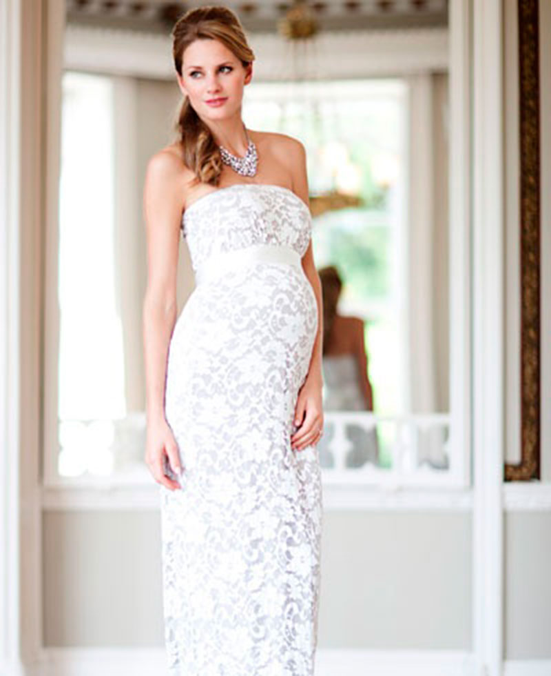 Modelo de vestido para noiva gravida