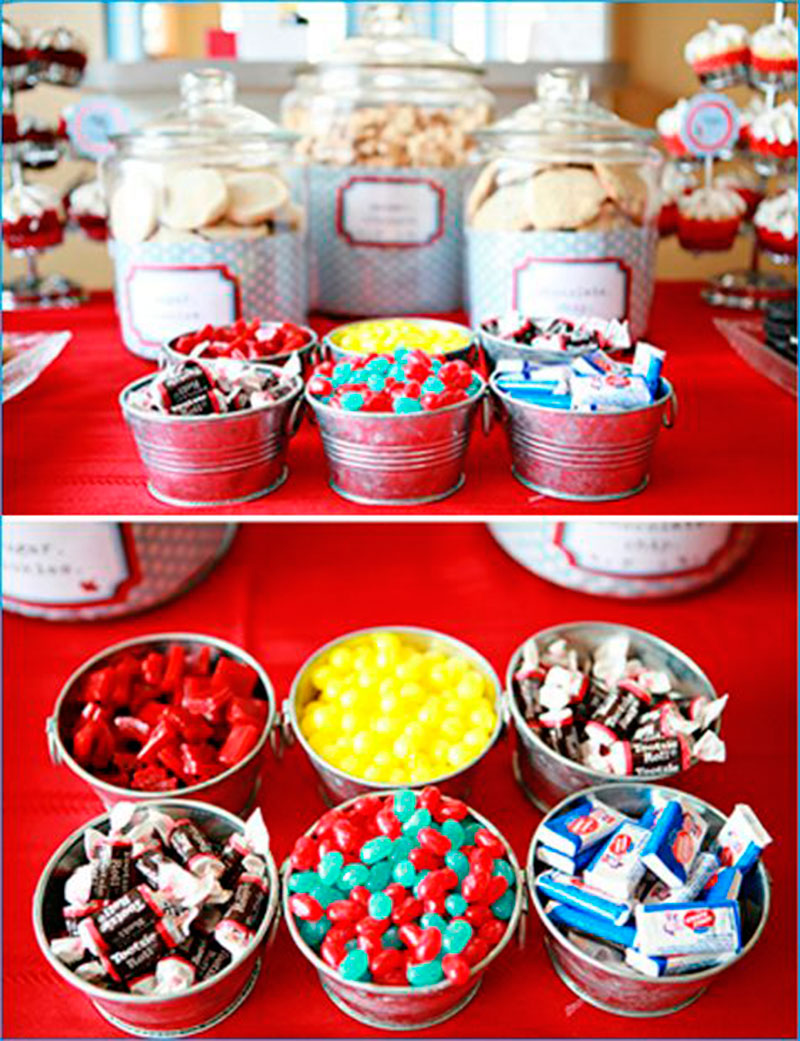 baldes para doces