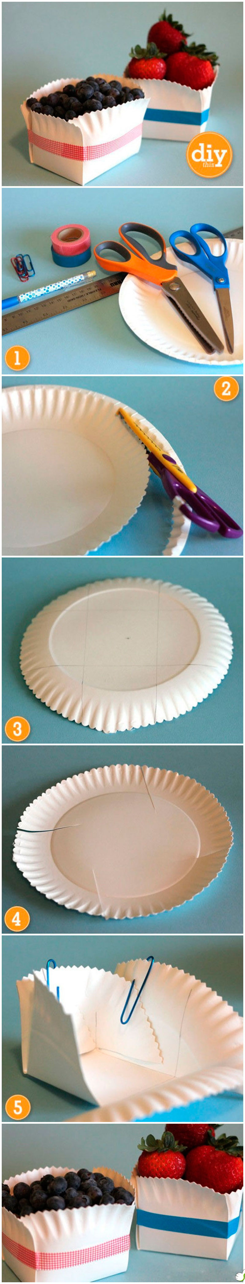 pote para frutas de papel