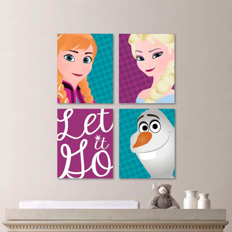 Tela Anna Elsa e Olaf
