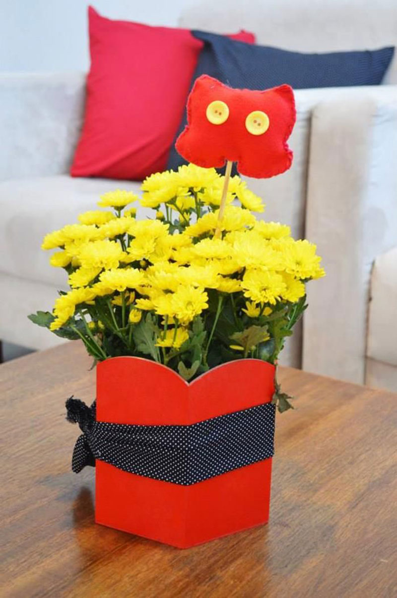 arranjo de flores do Mickey