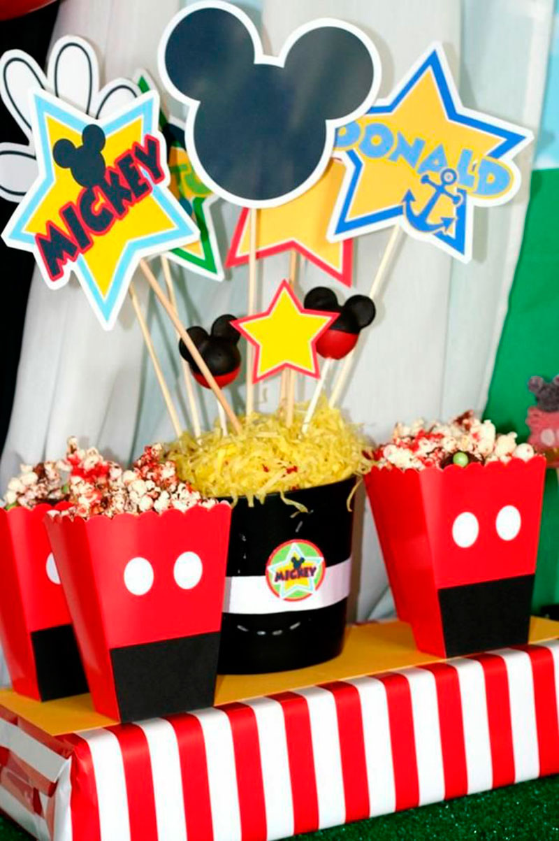 decoração com pipoca
