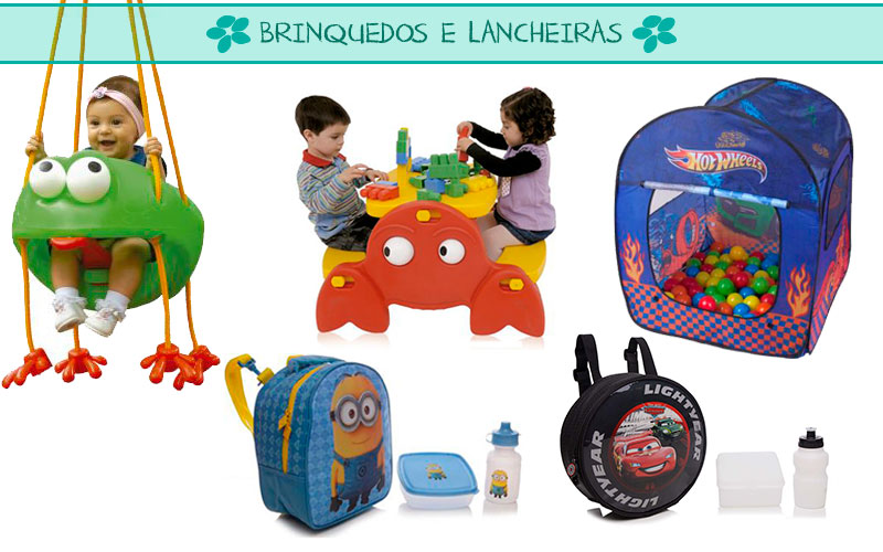 lancheiras e brinquedos