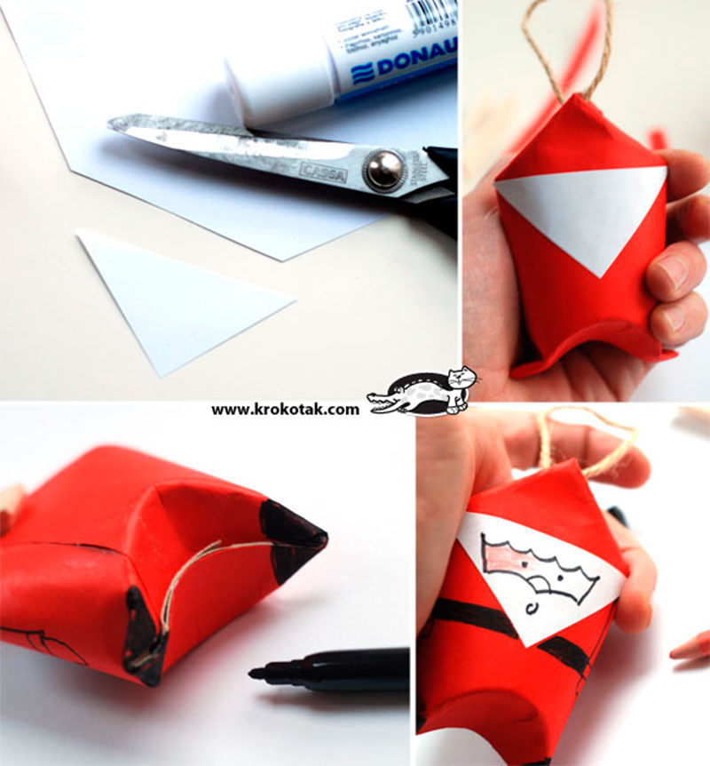 Papai Noel com rolo de papel higienico-3