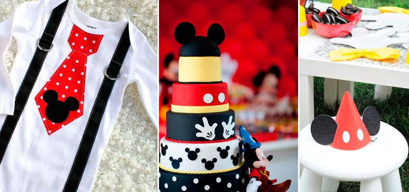 70 inspiracões de festas infantis do Mickey Mouse-festa infantil menino