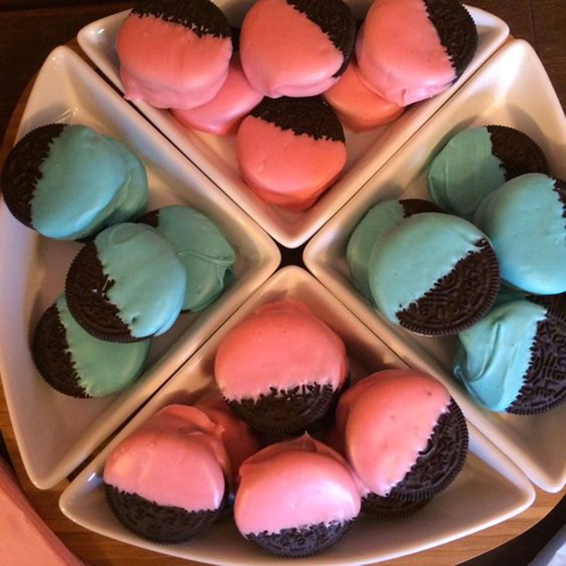biscoito rosa e azul