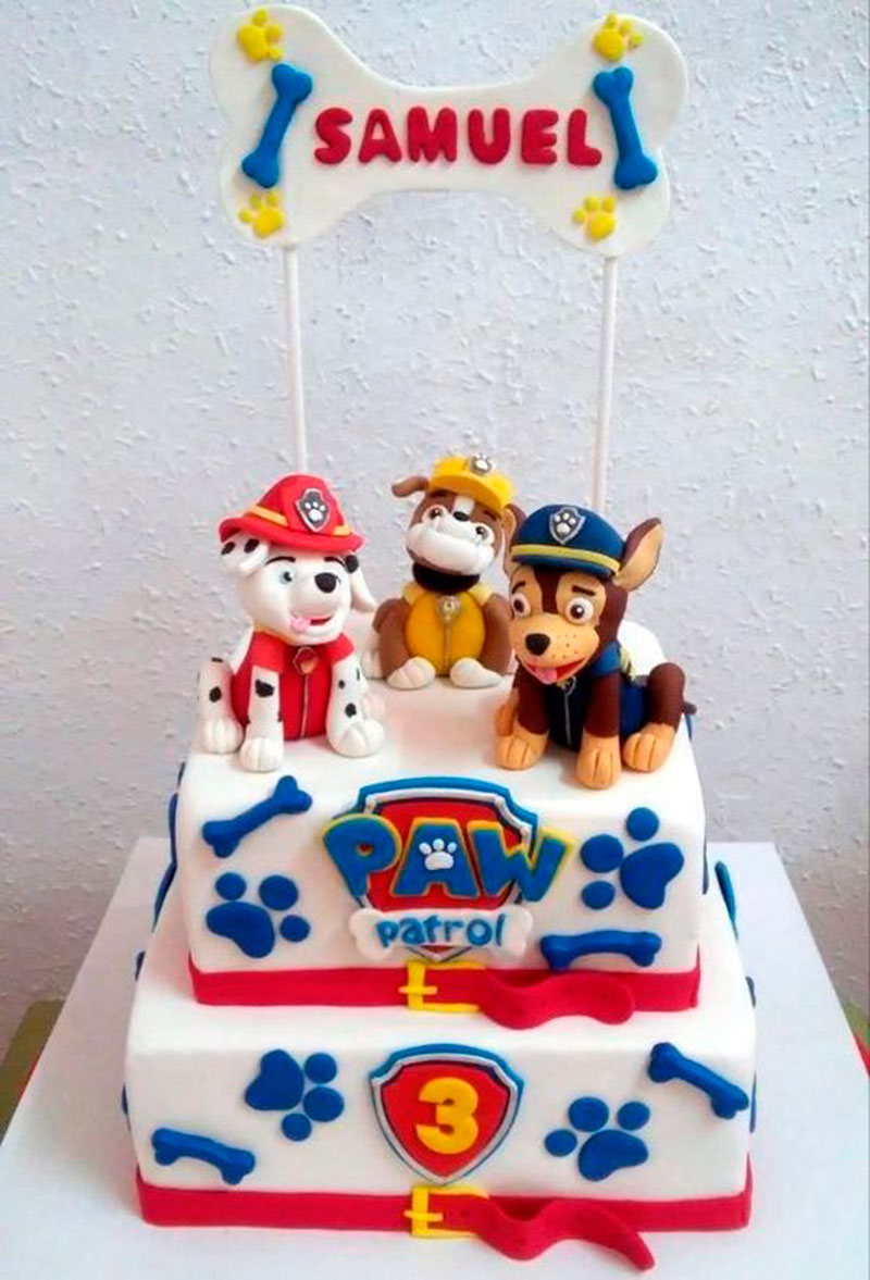 bolo quadrado patrulha canina