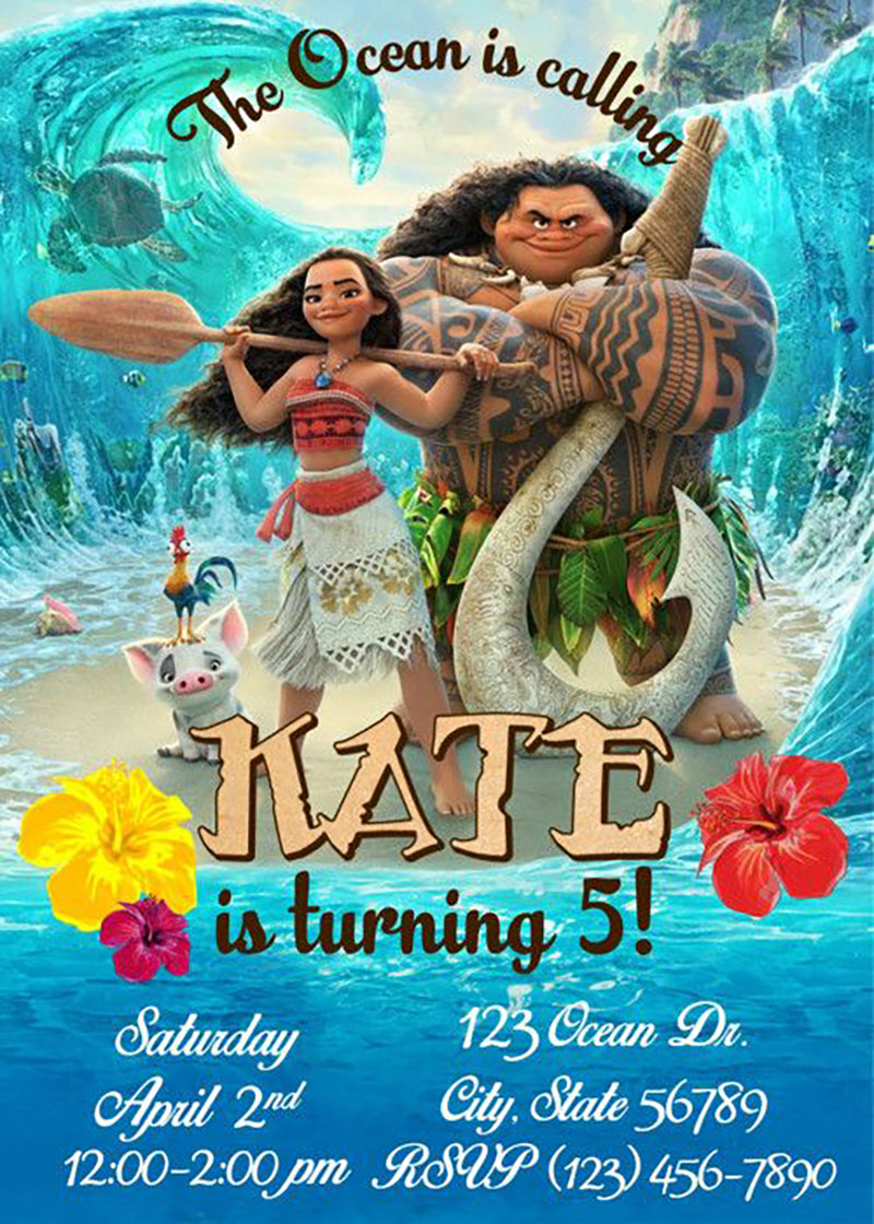 convite festa moana